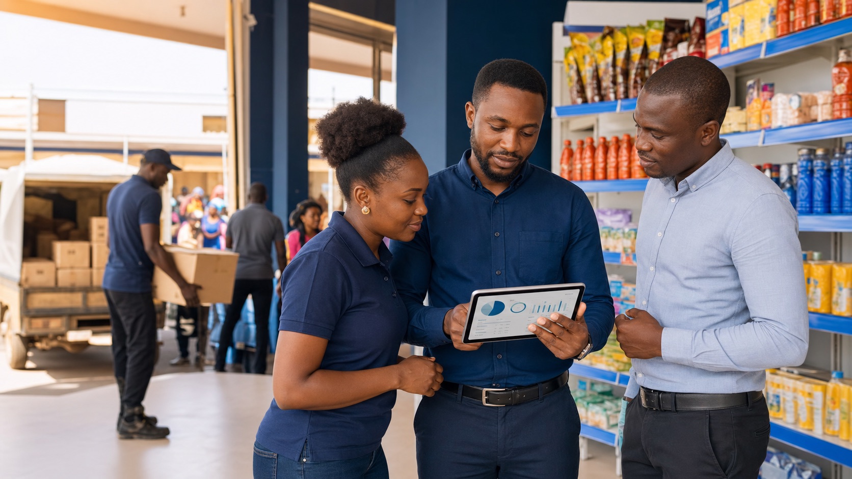 Commercial réalisant une visite client sur le terrain